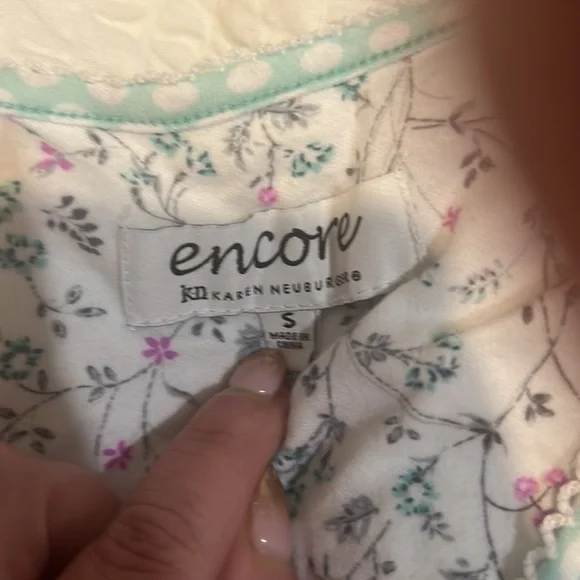 Sleep cute and comfy with this mint green and white polka dot night shirt dress - Picture 3 of 3